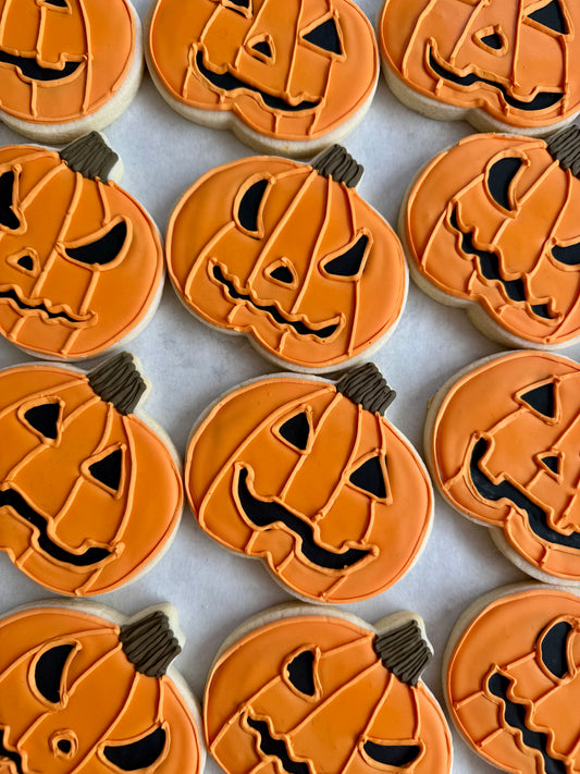 Pumpkin Decorated Sugar Cookie